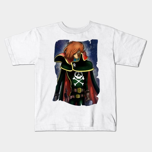 Captain Harlock Kids T-Shirt by La Casa del Otaku